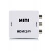 HDMI2AV Μετατροπέας HDMI από θηλυκό σε RCA θηλυκό Λευκό
