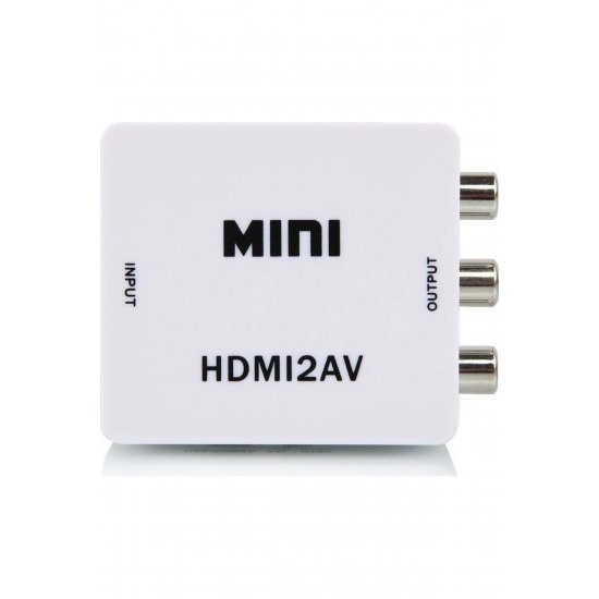 HDMI2AV Μετατροπέας HDMI από θηλυκό σε RCA θηλυκό Λευκό