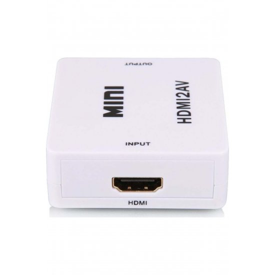 HDMI2AV Μετατροπέας HDMI από θηλυκό σε RCA θηλυκό Λευκό