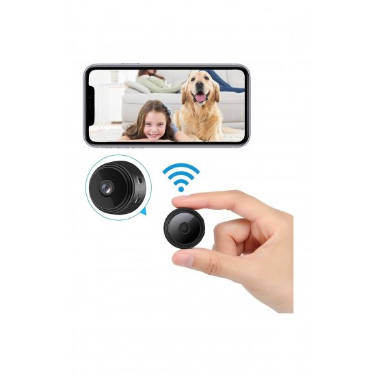 Mini WiFi HD κάμερα, Απομακρυσμένη παρακολούθηση βίντεο, νυχτερινή όραση, ανίχνευση κίνησης, υποδοχή MicroSD