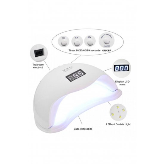 Επαγγελματική λάμπα, UV LED 48 watt, διπλό φως υβριδικό, για ψεύτικο μανικιούρ νυχιών