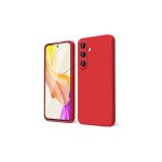 Θήκη σιλικόνης, Samsung Galaxy A17, Πλήρης προστασία, ματ υφή κατά των δακτυλικών αποτυπωμάτων, Κόκκινο
