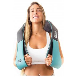 Μασάζ λαιμού Shiatsu με υπέρυθρη θερμότητα μαύρο