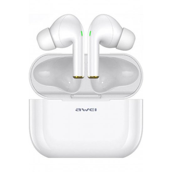 T29 Ακουστικά Bluetooth Handsfree για εσωτερικό αυτί με αντίσταση στον ιδρώτα και θήκη φόρτισης Λευκό