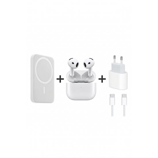 Ασύρματα ακουστικά επάνω και κάτω σετ + MagSafe Powerbank + Φορτιστής με καλώδιο Type-c/Type-c