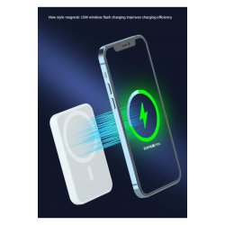 Εξωτερική μπαταρία Power Bank Portable MagSafe 5000mAh, 15W, Wireless Magnetic, Compact