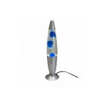 Lava Lamp διακοσμητικό φωτιστικό 34,5cm ασημί για χαλαρωτική ατμόσφαιρα CH00111