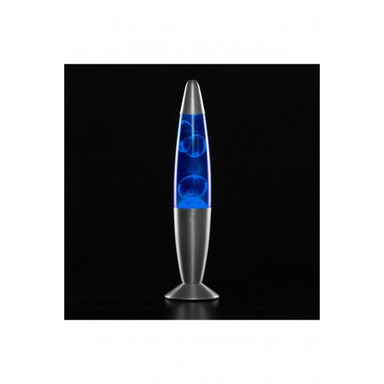 Lava Lamp διακοσμητικό φωτιστικό 34,5cm ασημί για χαλαρωτική ατμόσφαιρα CH00111