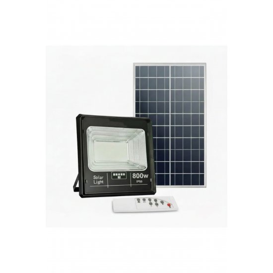 Προβολέας LED 800W Solar με Τηλεχειριστήριο, IP66, Ισχυρή φωτεινότητα, Μεγάλη αυτονομία,
