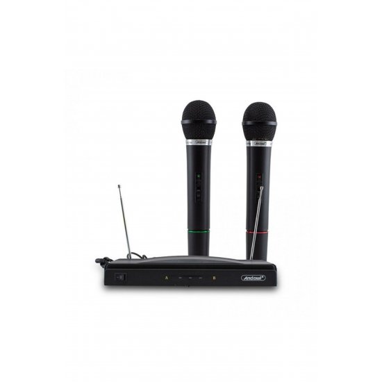 Σύστημα Karaoke Q-MIC590 με ασύρματα μικρόφωνα, μαύρο