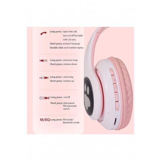 Casti ασύρματο STN-28 over-ear, Bluetooth 5.0, LED, microfon και ραδιόφωνο FM
