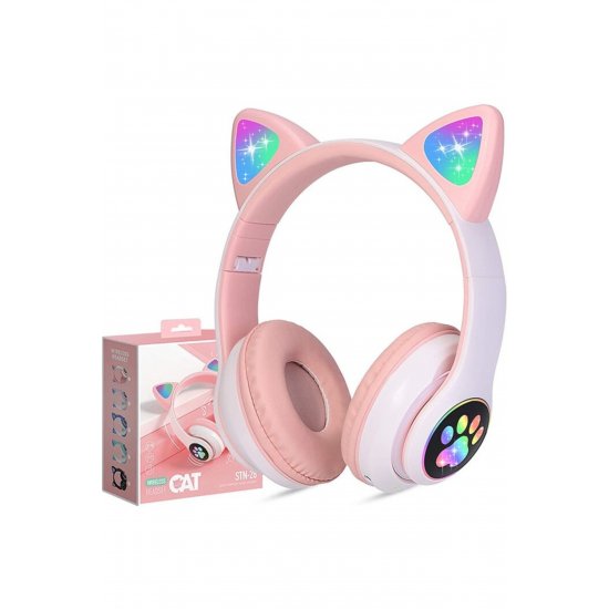 Casti ασύρματο STN-28 over-ear, Bluetooth 5.0, LED, microfon και ραδιόφωνο FM