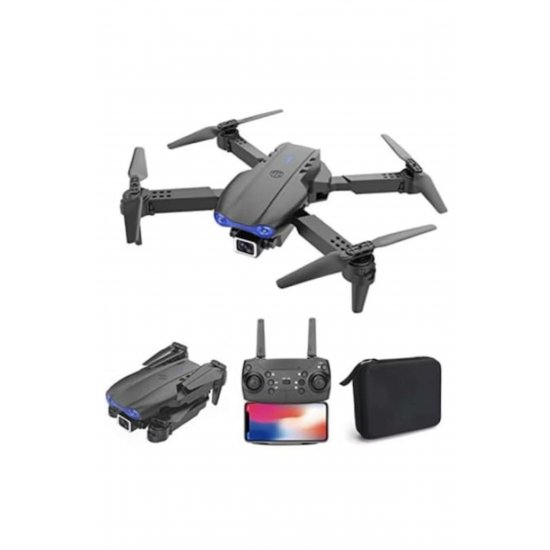 Drone με κάμερα, E99 Αναδιπλούμενο, Τηλεχειριστήριο, 3 λειτουργίες ταχύτητας