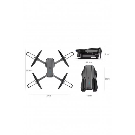 Drone με κάμερα, E99 Αναδιπλούμενο, Τηλεχειριστήριο, 3 λειτουργίες ταχύτητας