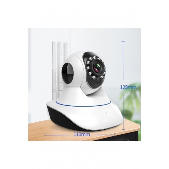 Κάμερα παρακολούθησης WiFi HD 720P, Περιστροφή 350°, Ήχος διπλής κατεύθυνσης, Νυχτερινή όραση