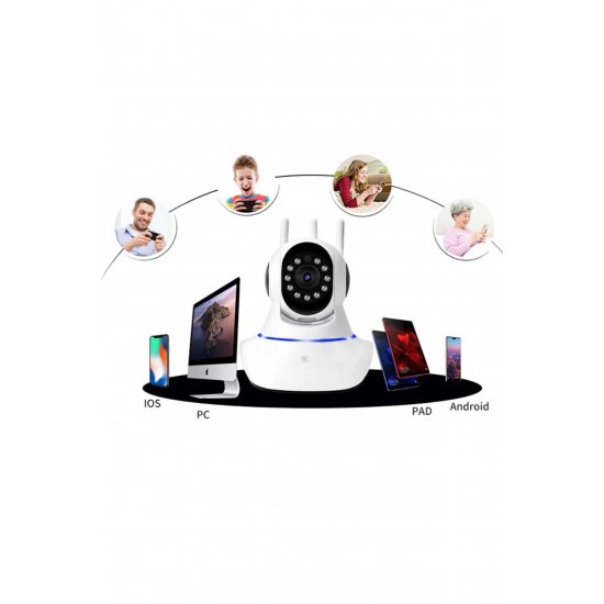 Κάμερα παρακολούθησης WiFi HD 720P, Περιστροφή 350°, Ήχος διπλής κατεύθυνσης, Νυχτερινή όραση