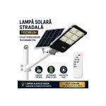 Solar Street Lamp 300W, 378 LEDs, Motion Sensor, Remote Control, Photovoltaic Panel, IP65, Cool White Light 6500K, Αυτονομία έως 20 ώρες, Μαύρο