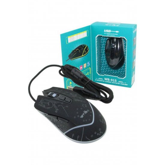 WB915 RGB Gaming Mouse 3200 DPI Μαύρο