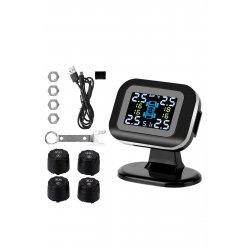 Ασύρματο TPMS USB με οθόνη LCD – Σύστημα παρακολούθησης πίεσης ελαστικών αυτοκινήτου AIF120