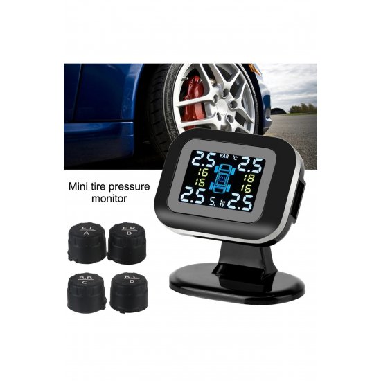 Ασύρματο TPMS USB με οθόνη LCD – Σύστημα παρακολούθησης πίεσης ελαστικών αυτοκινήτου AIF120