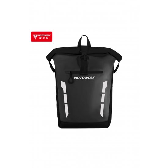 Αδιάβροχο Σακίδιο Μοτοσικλέτας MDL0716-B 20L – Roll Top, Μαγνητικό κλείσιμο, Μαύρο