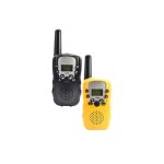 Επάνω κάτω σετ 2 σταθμών Walkie Talkie για παιδιά, Εμβέλεια έως 3 χλμ., Οθόνη LCD, 20 κανάλια, Λειτουργία κατά της πτώσης, 5 Ήχοι κλήσης