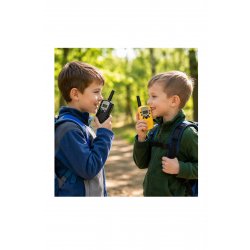 Επάνω κάτω σετ 2 σταθμών Walkie Talkie για παιδιά, Εμβέλεια έως 3 χλμ., Οθόνη LCD, 20 κανάλια, Λειτουργία κατά της πτώσης, 5 Ήχοι κλήσης
