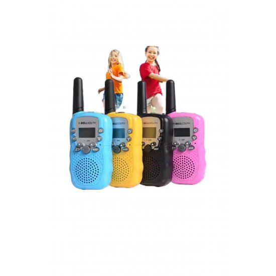 Επάνω κάτω σετ 2 σταθμών Walkie Talkie για παιδιά, Εμβέλεια έως 3 χλμ., Οθόνη LCD, 20 κανάλια, Λειτουργία κατά της πτώσης, 5 Ήχοι κλήσης