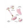 Face Roller & Gua Sha Tool από Rose Quartz για Αντιγήρανση