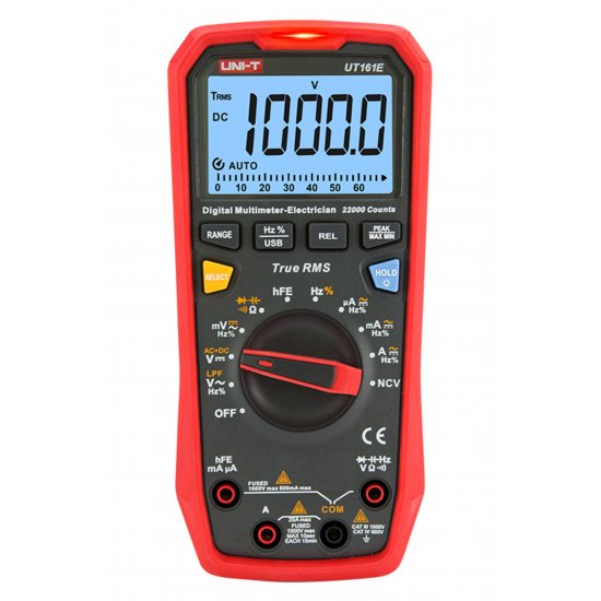 Ψηφιακό πολύμετρο UNI-T UT161E, 1000V AC/DC, NCV, True RMS
