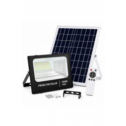 Ηλιακός προβολέας LED 100W με ξεχωριστό ηλιακό πάνελ, τηλεχειριστήριο, αισθητήρα κίνησης και IP65