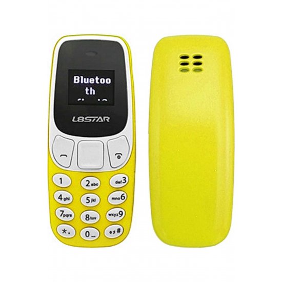 Mini Dual SIM Κινητό με Κουμπιά κίτρινα Mini Dual SIM Κινητό με Κουμπιά κίτρινα