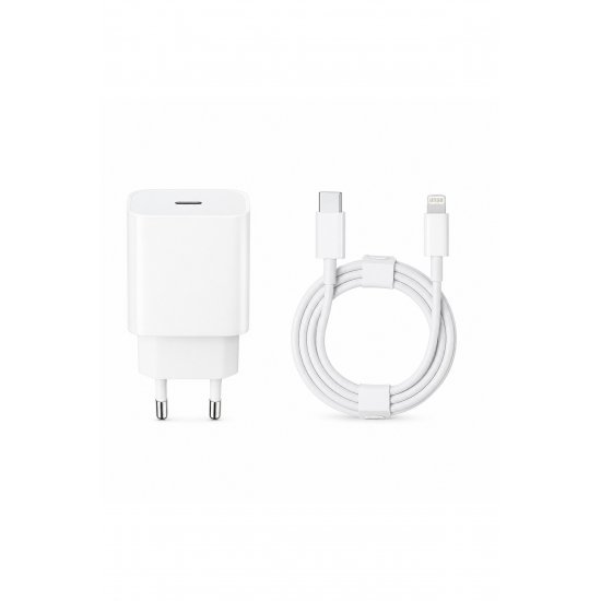 Γρήγορος φορτιστής 20W iPhone 14/13/12/11/X/SE Pro Max Plus, Περιλαμβάνεται καλώδιο Lightning 1 m, Fast Charge PD, iPad AirPods Συμβατό, Kulstern™