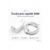 Γρήγορος φορτιστής 20W USB-C για iPhone 15/16/17, Samsung S25/S24/S23, 1 m πλεγμένο καλώδιο USB-C, Fast Charge PD, Xiaomi, iPad, AirPods, Kulstern™