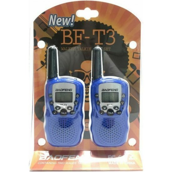 Παιδικά ασύρματα Walkie-Talkies με μονόχρωμη οθόνη σετ 2 BF-T3