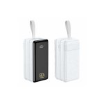 Power Bank 80000mAh 22,5W με 2 θύρες USB-A και USB-C Port Delivery White