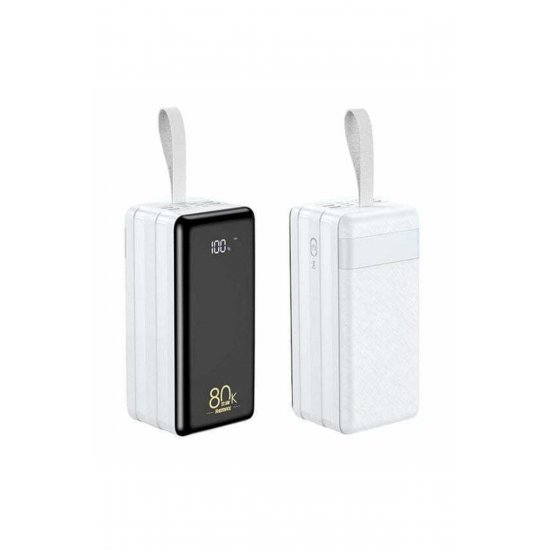 Power Bank 80000mAh 22,5W με 2 θύρες USB-A και USB-C Port Delivery White Power Bank 80000mAh 22,5W με 2 θύρες USB-A και USB-C Port Delivery White