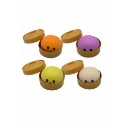 Παιχνίδι Squishy Dumpling Stress Relief, Flippy, Smiling Face Model, Sensory Toy with Slow-Rising, για παιδιά και ενήλικες, Relaxation and Anxiety Relief, 8,5 cm, 95 g, Random Color