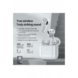 Ακουστικά Bluetooth Μεταλλική Σειρά TWS-10i Λευκό