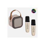 Σετ ηχείων Karaoke 5W με φως RGB & 2 ασύρματα μικρόφωνα