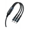 CL-972 Πλεγμένο καλώδιο USB σε Lightning / Type-C / micro USB 1,2 m