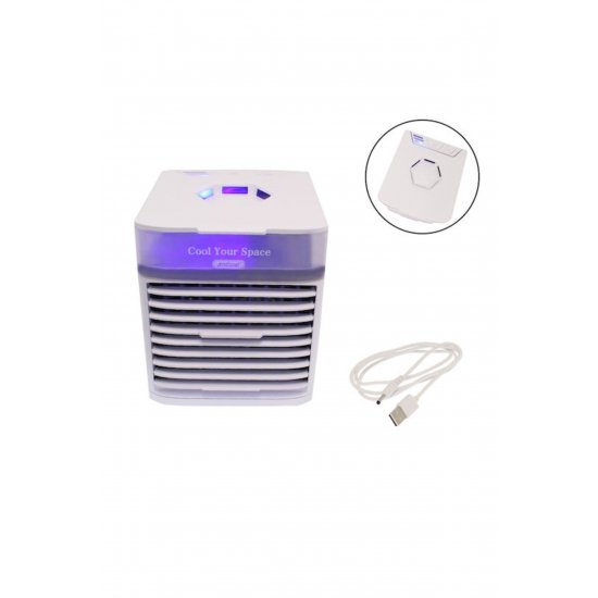 Q-cool6 ανεμιστήρας USB με νερό και φωτισμό 10W Λευκό