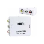 Anga AV2HDMI Μετατροπέας RCA θηλυκό σε HDMI θηλυκό Λευκό 1τεμ