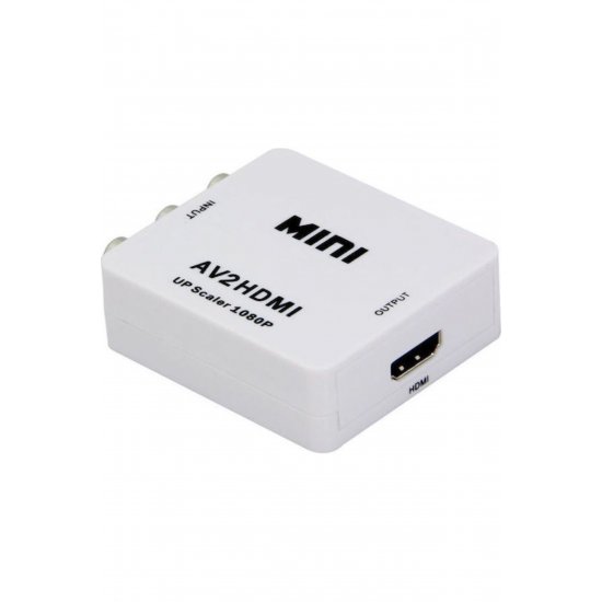 Anga AV2HDMI Μετατροπέας RCA θηλυκό σε HDMI θηλυκό Λευκό 1τεμ