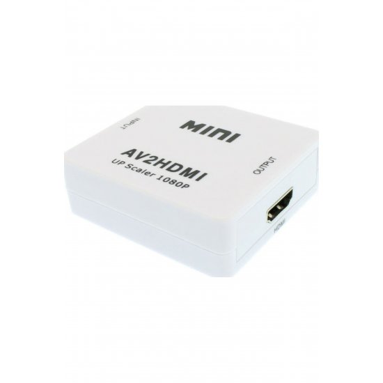 Anga AV2HDMI Μετατροπέας RCA θηλυκό σε HDMI θηλυκό Λευκό 1τεμ