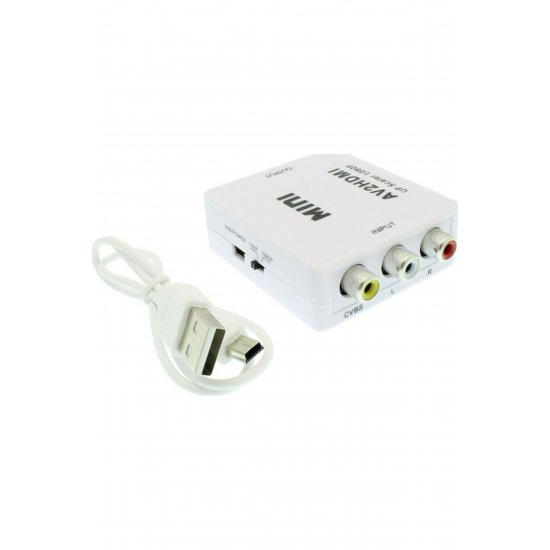 Anga AV2HDMI Μετατροπέας RCA θηλυκό σε HDMI θηλυκό Λευκό 1τεμ