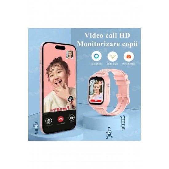 Έρχεται αντίγραφο Smartwatch, 4G, GPS, Apel Video HD, Buton SOS, Monitorizare Spion, Slot SIM, Localizare GPS + LBS in Timp Real, Display Touchscreen 1.83