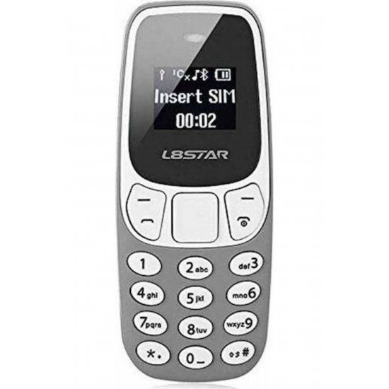 L8STAR BM10 Mini Dual SIM Κινητό με Γκρι Κουμπιά