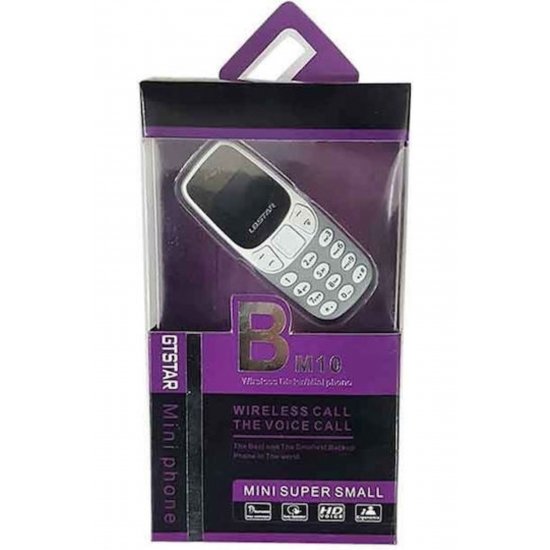 L8STAR BM10 Mini Dual SIM Κινητό με Γκρι Κουμπιά