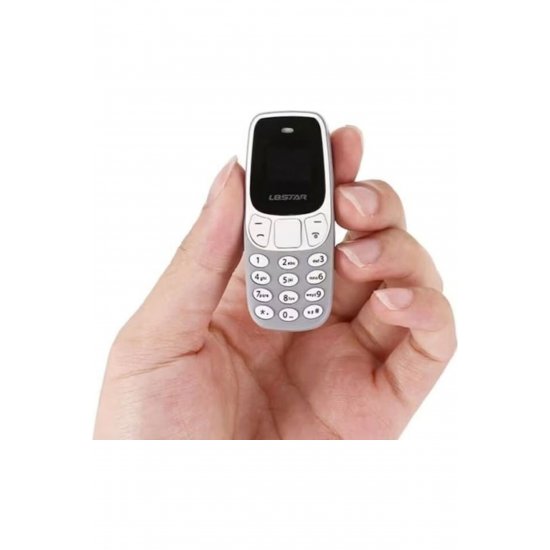 L8STAR BM10 Mini Dual SIM Κινητό με Γκρι Κουμπιά